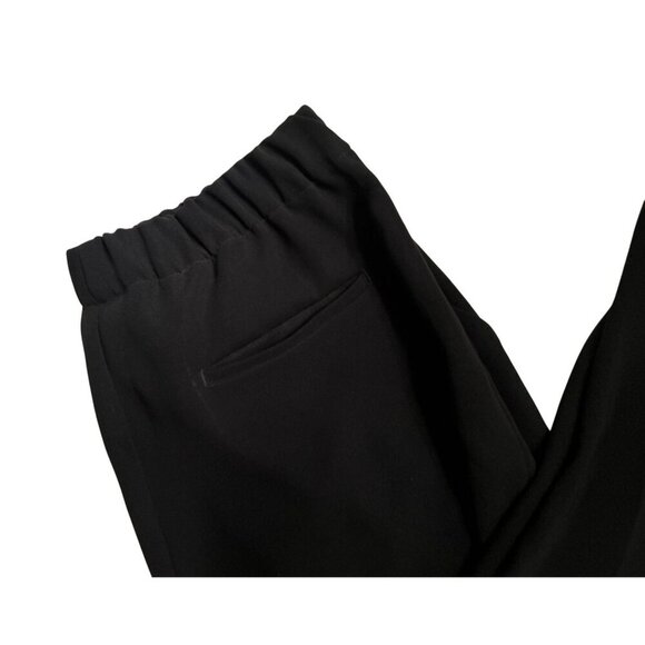 J. Crew Dress Pants Black 365 Easy Elastic Waist Matte Crepe Size 12 - Picture 5 of 12